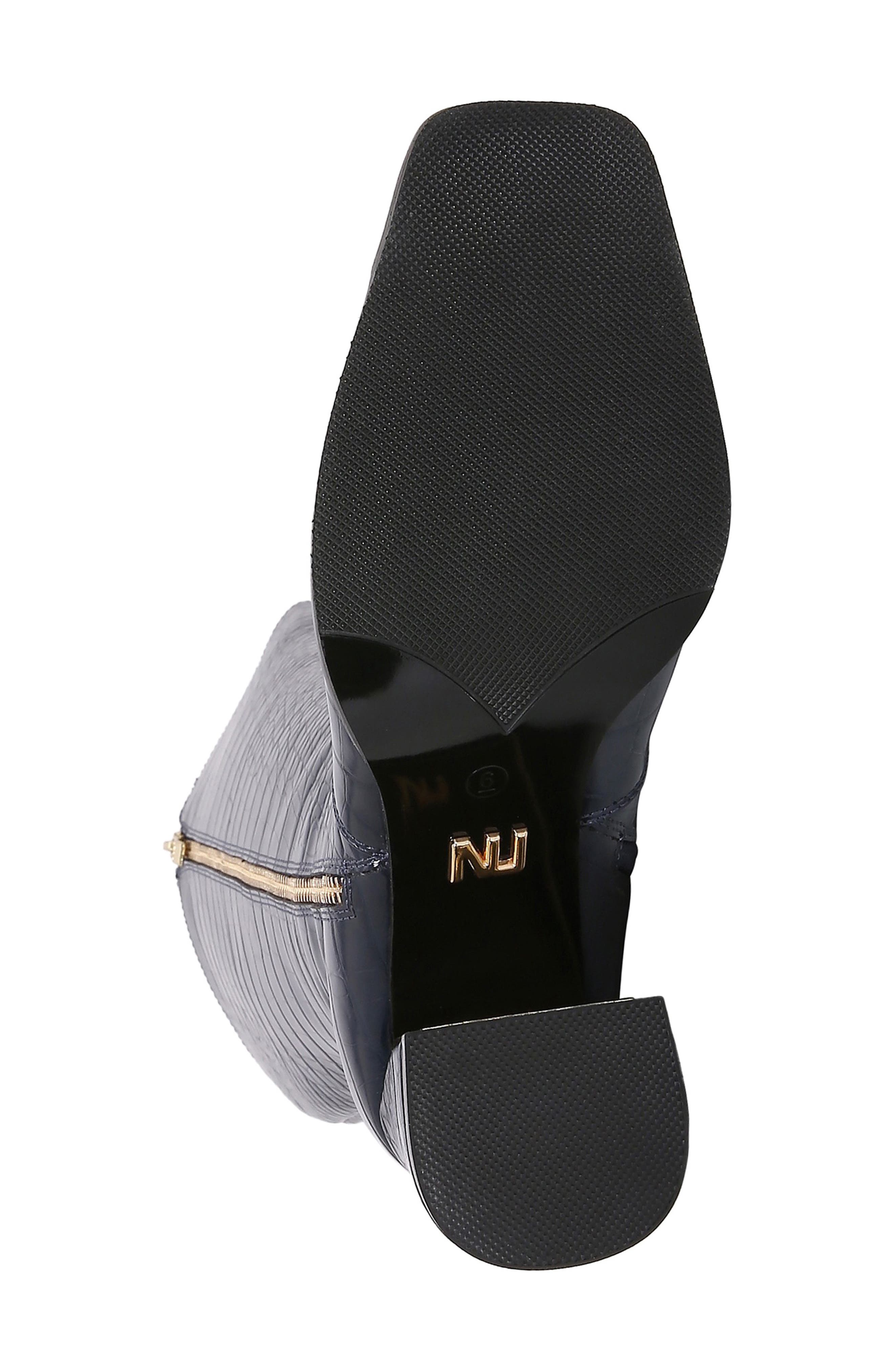 Lux Block Heel Knee High Boot, Alternate, color, NAVY