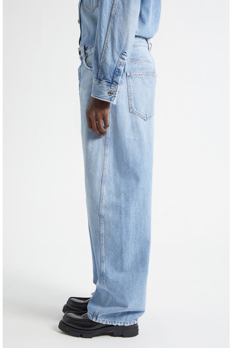 Couture Seam Straight Leg Jeans, Alternate, color, LIGHT BLUE