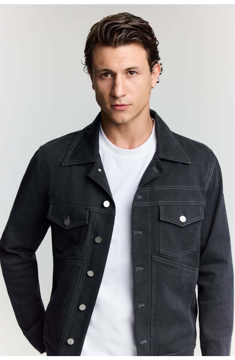 Jendue US Livorno Denim Jacket - Men's Dark Wash Jean Jacket, Alternate, color, Deep Blue