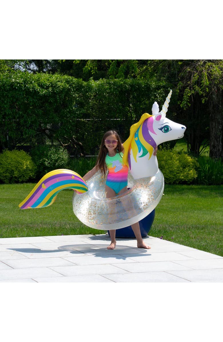 Swimline LED Unicorn Glitter Ring, Alternate, color, Multicolored