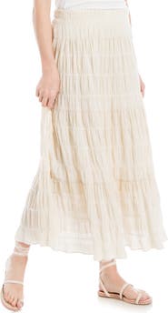 MAX STUDIO Textured Midi Skirt