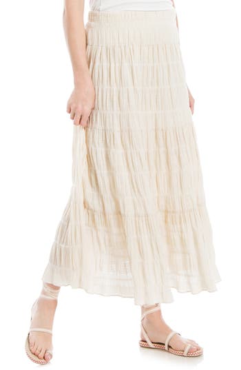 Max Studio Textured Midi Skirt