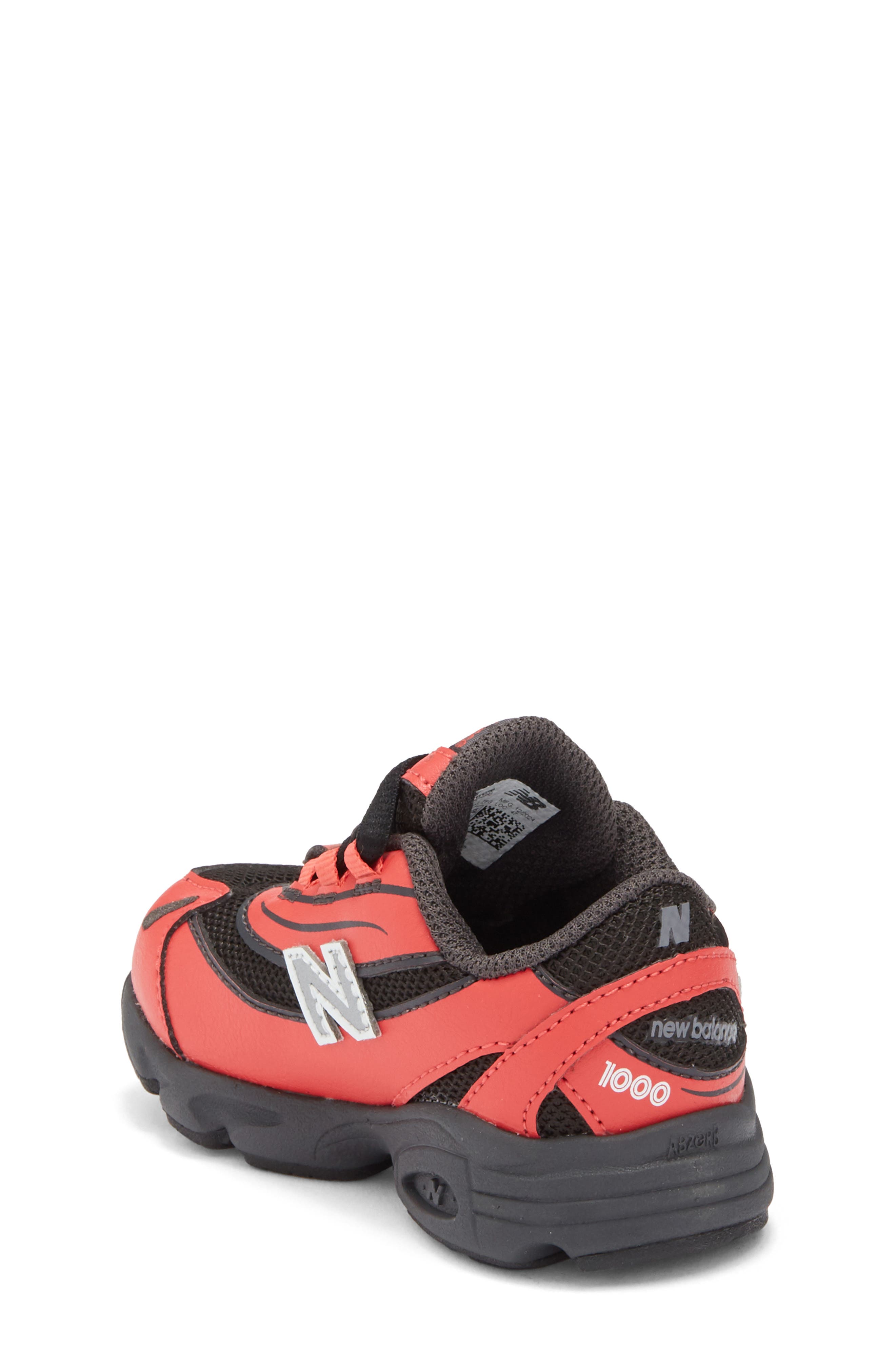 New Balance Kids' 1000 Sneaker, Alternate, color, Blast Red/ Black Cement