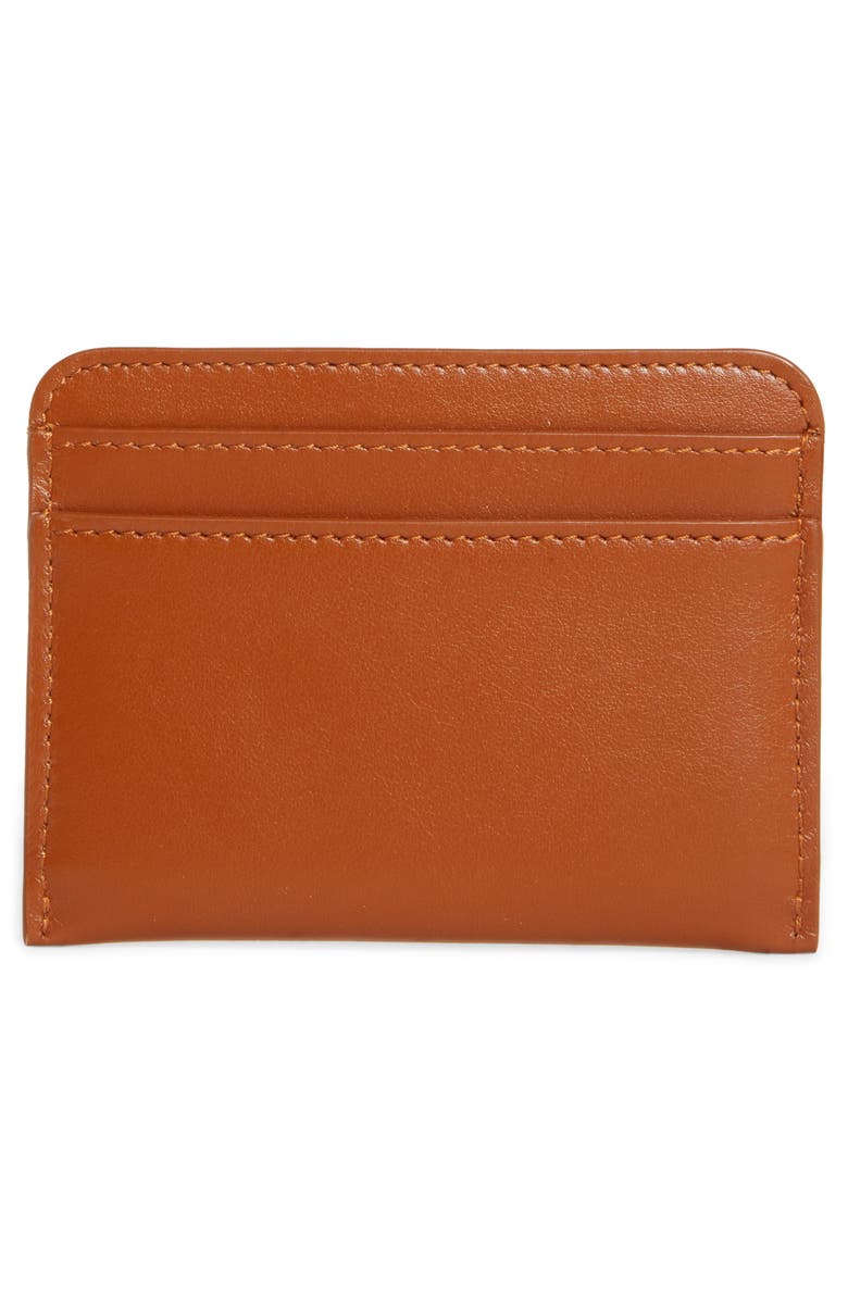 Chloé Sense Leather Card Case, Alternate, color, 247 Caramel