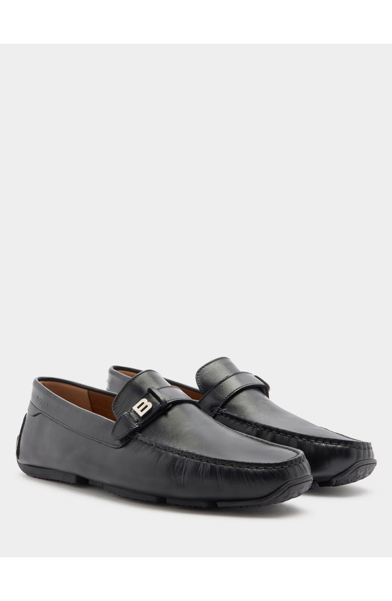 Bally Pilot Driver in Leather, Alternate, color, Black