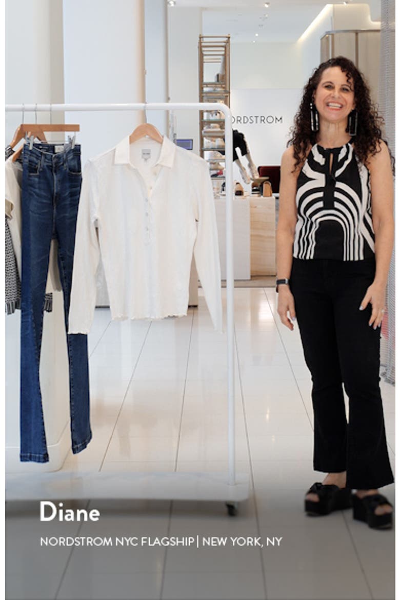 Collared Lace Jacquard Knit Top video