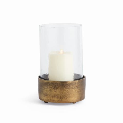 Carmen Small Black Aluminum Hurricane