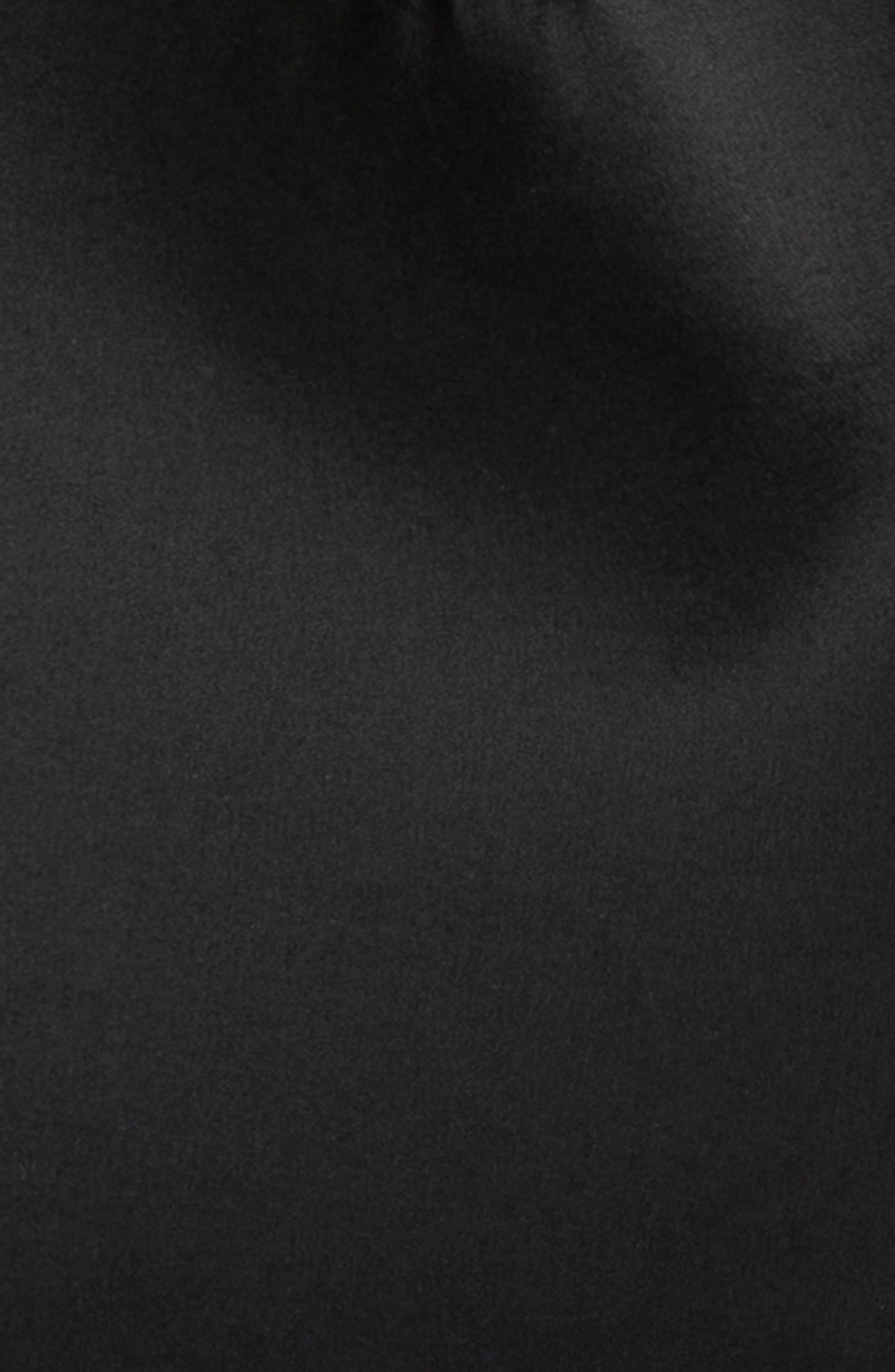 Olga Berg Miki Satin Drawstring Clutch, Alternate, color, Black