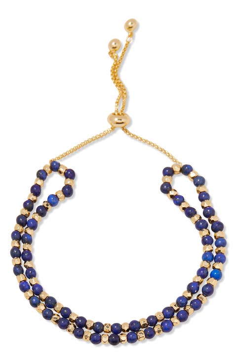 Evette Birthstone Beaded Slider Bracelet