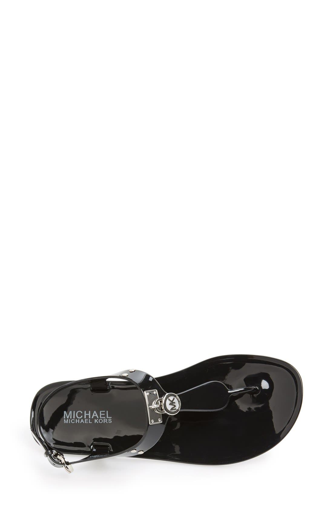 'Hamilton' Jelly Sandal, Alternate, color, BLACK