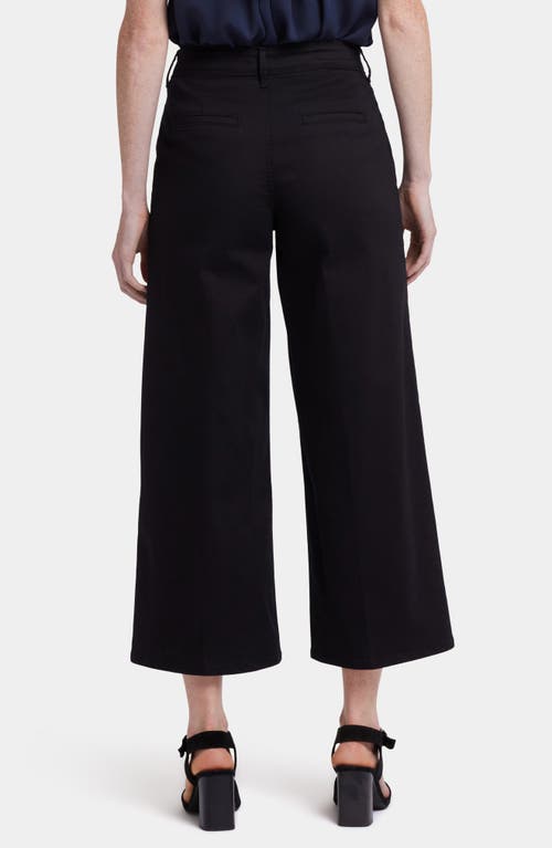Nydj Mona High Waist Ankle Wide Leg Trouser Jeans In Black