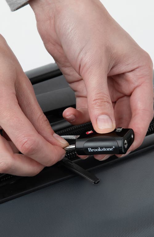 Brookstone 2-piece 3-digit Resettable Combination Cable Lock Set In Black