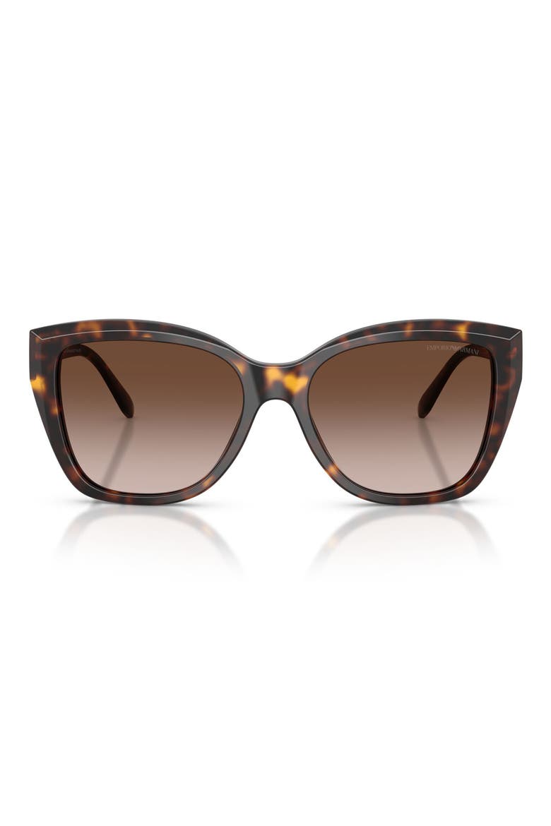 55mm Gradient Cat Eye Sunglasses, Main, color, SHINY HAVANA / BROWN GRADIENT