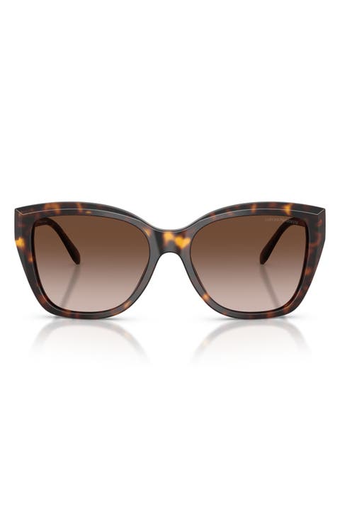 55mm Gradient Cat Eye Sunglasses