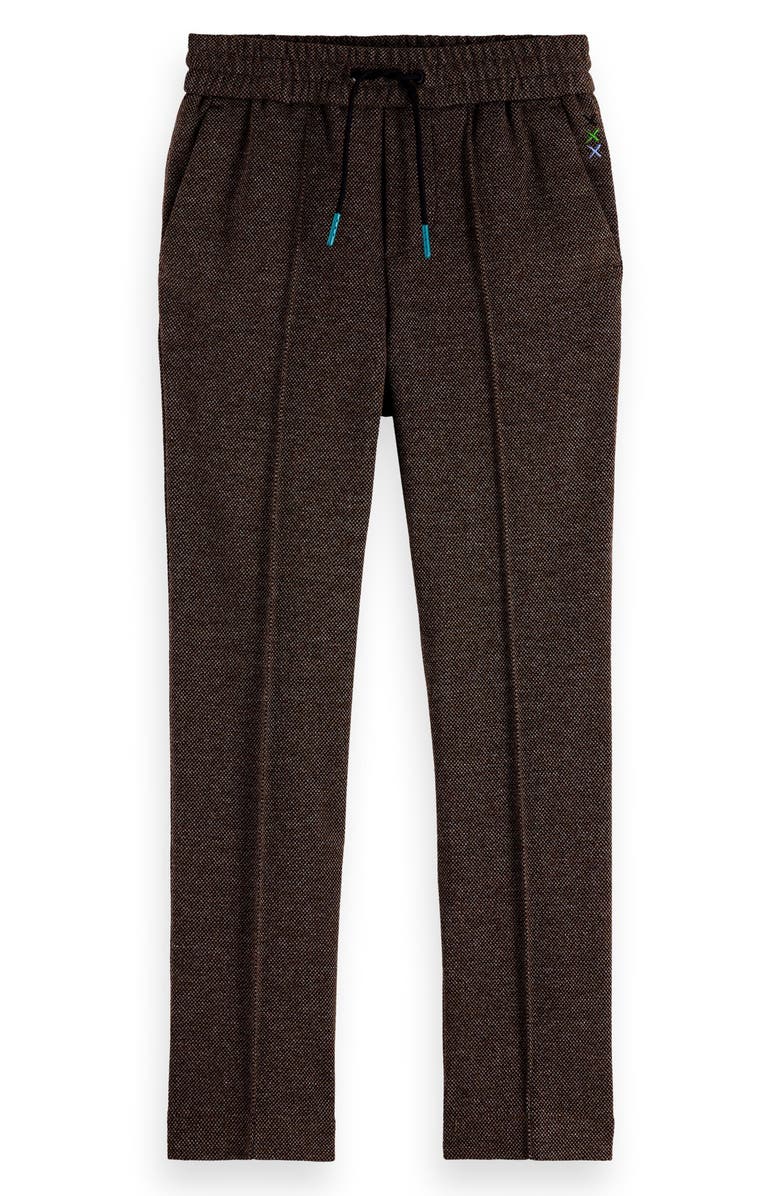 Scotch & Soda Kids' Slim Fit Drawstring Pants, Main, color, Mustang / Black Mini Check