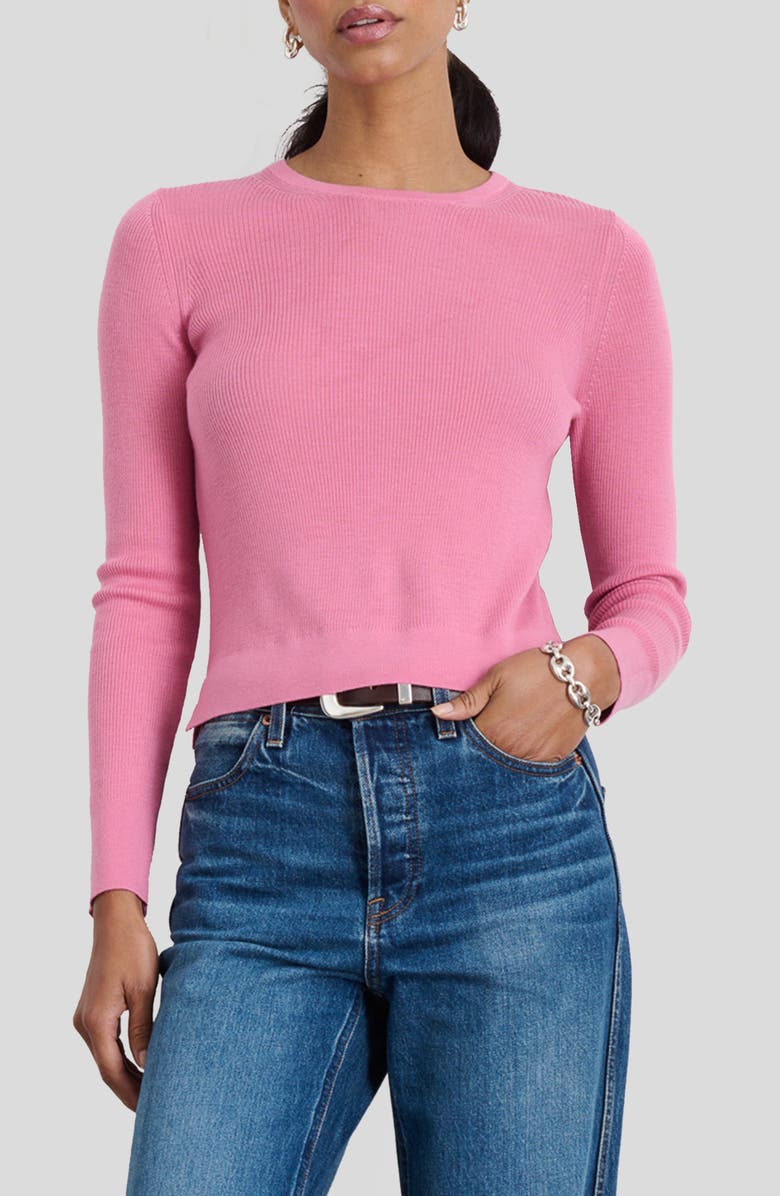 Alex Mill Ava Fine Gauge Merino Wool Sweater, Main, color, Pink