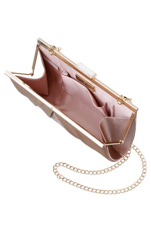 Nina Ophelia Frame Clutch In Brown