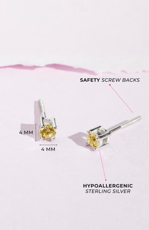 In Season Jewelry Classic Round Solitaire Earrings In Metallic