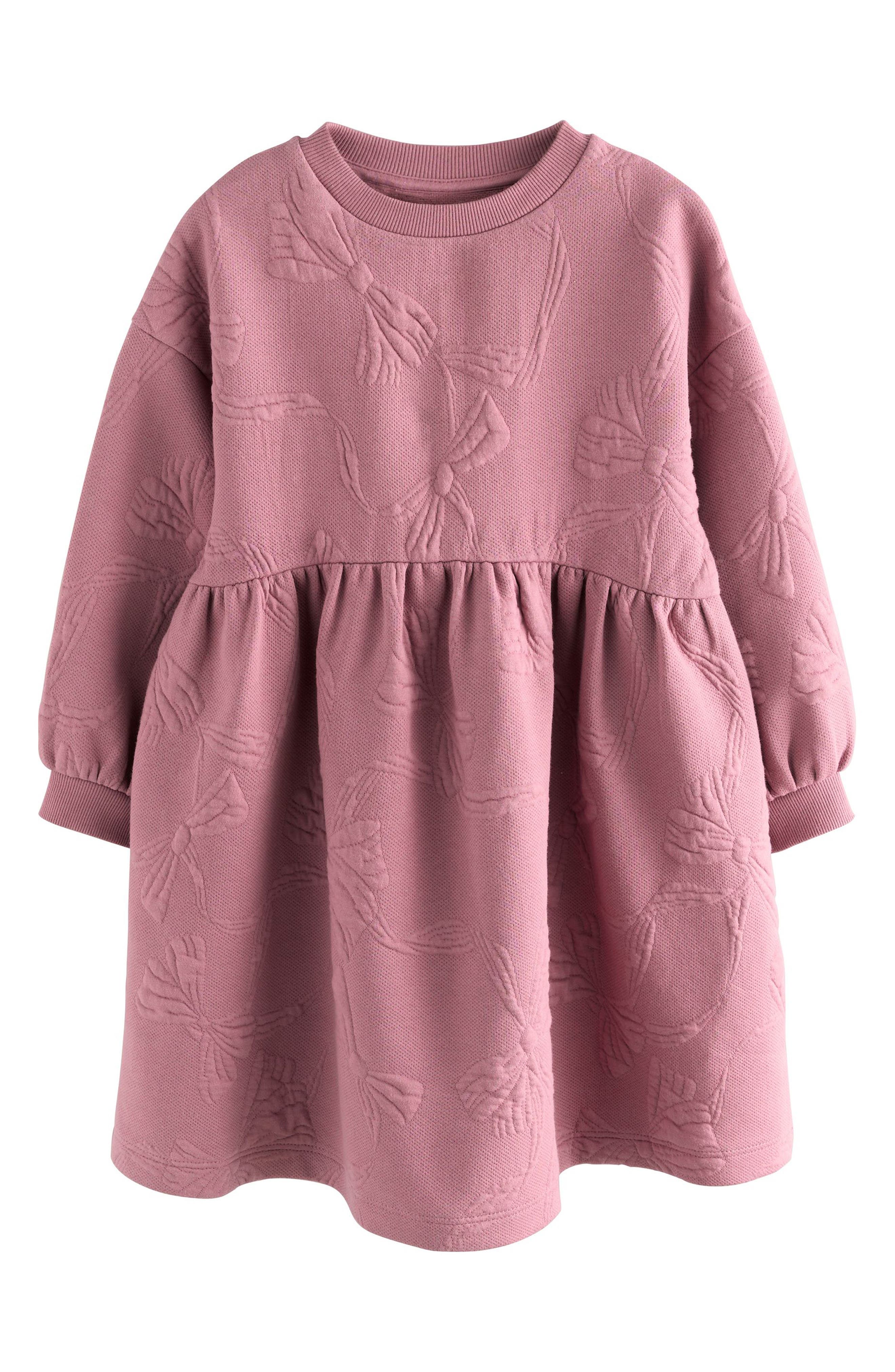 NEXT Kids' Bow Sweatshirt Dress