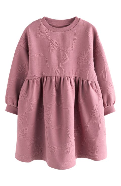 Kids' Bow Sweatshirt Dress (Little Kid & Big Kid)