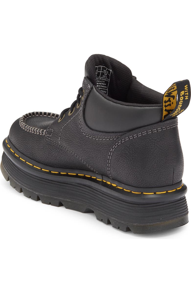 Dr. Martens Zebzag 4-Eye Lace-Up Boot, Alternate, color, Black