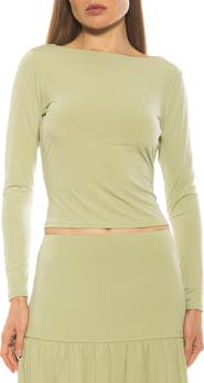 Alexia Admor Dahlia Boat Neck Top