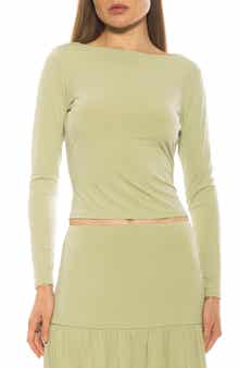 Alexia Admor Dahlia Boat Neck Top