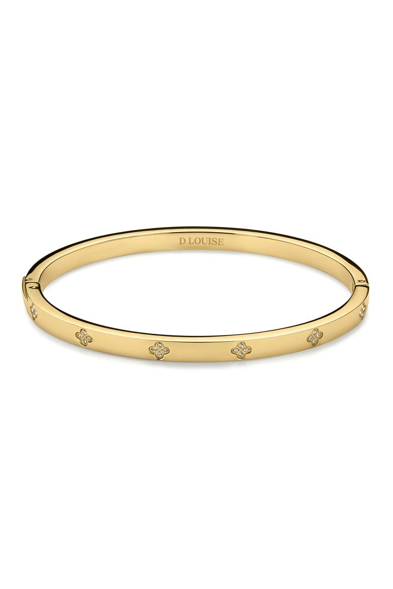 Clover Slim Bangle, Main, color, GOLD