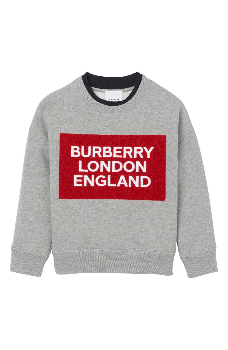 Burberry Fabbio Logo Patch Sweatshirt, Main, color,