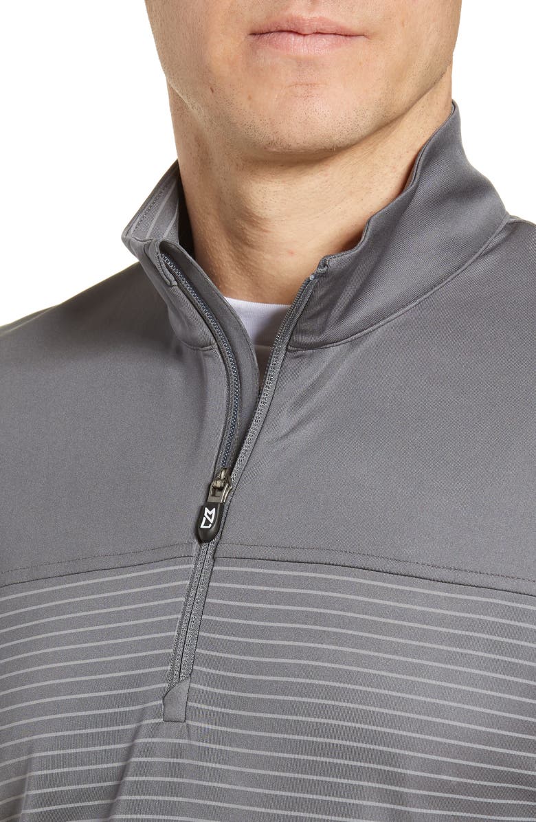 Cutter & Buck Traverse Stripe Quarter Zip Pullover, Alternate, color, Elemental Grey
