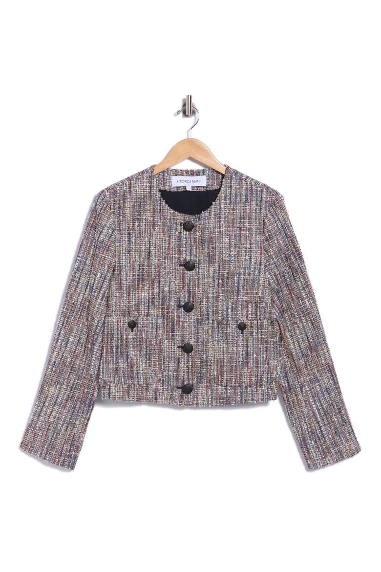 Andrea Tweed Jacket, Main, color, NAVY MULTI