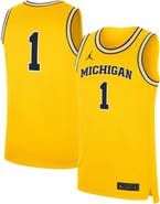 Jordan Brand Men's Jordan Brand #1 Maize Michigan Wolverines Alternate Replica Jersey