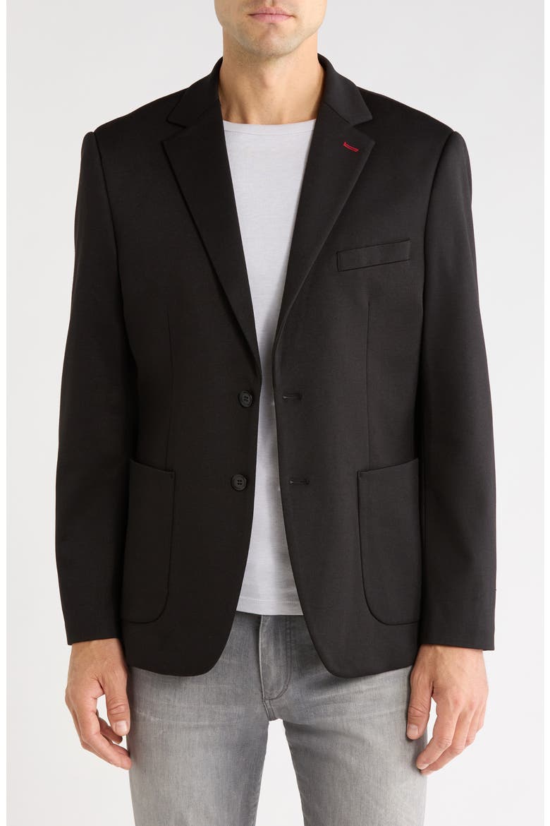 Solid Soft Touch Sport Coat, Main, color, BLACK