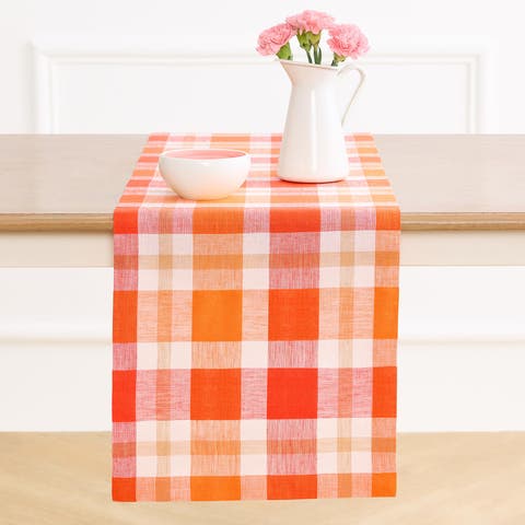 Linen Table Runner - Fall Buffalo Check