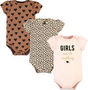 Hudson Baby Comfortable All-Cotton Bodysuit 3Pk