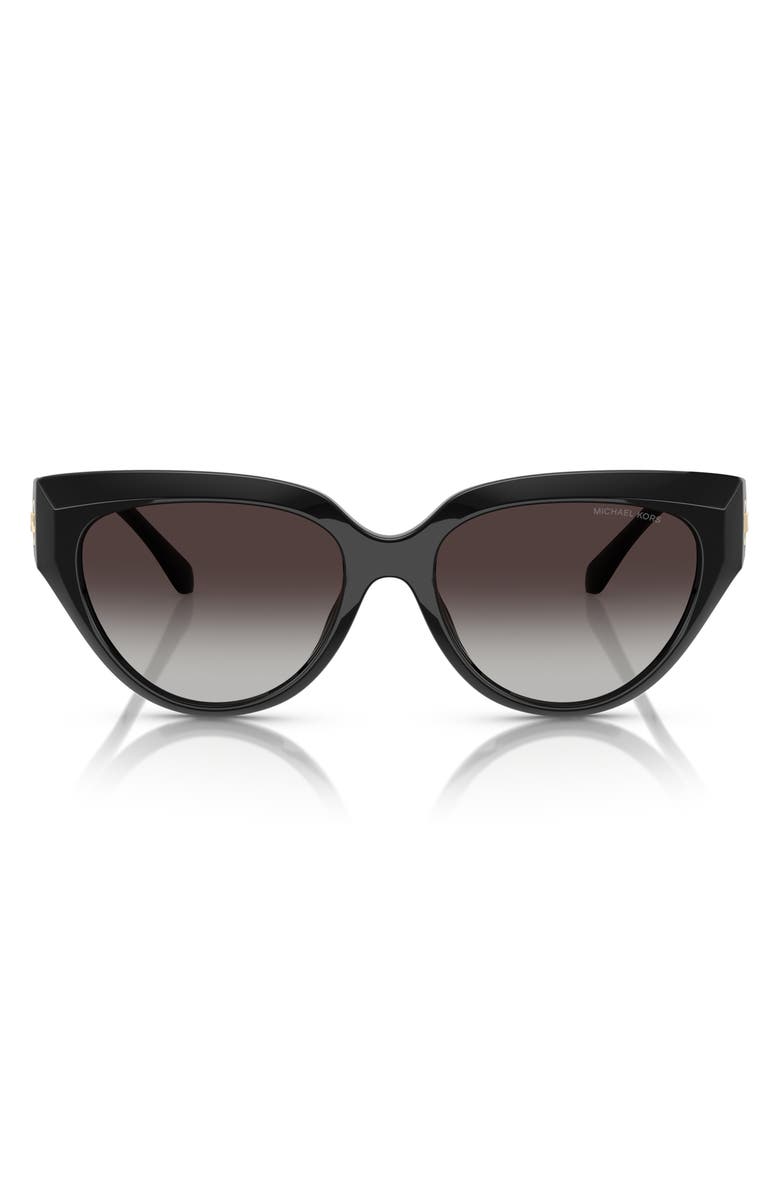 Michael Kors 55mm Gradient Cat Eye Sunglasses, Main, color, Black / Dark Grey Gradient