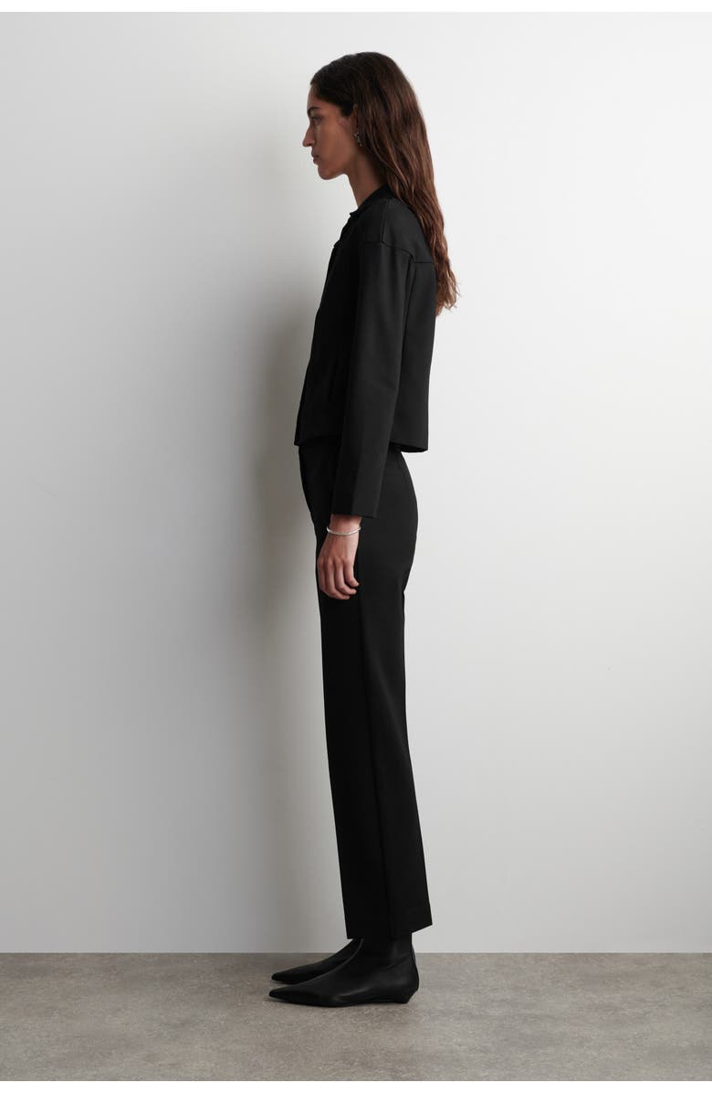 COS Tailored Straight-Leg Pants, Alternate, color, Black