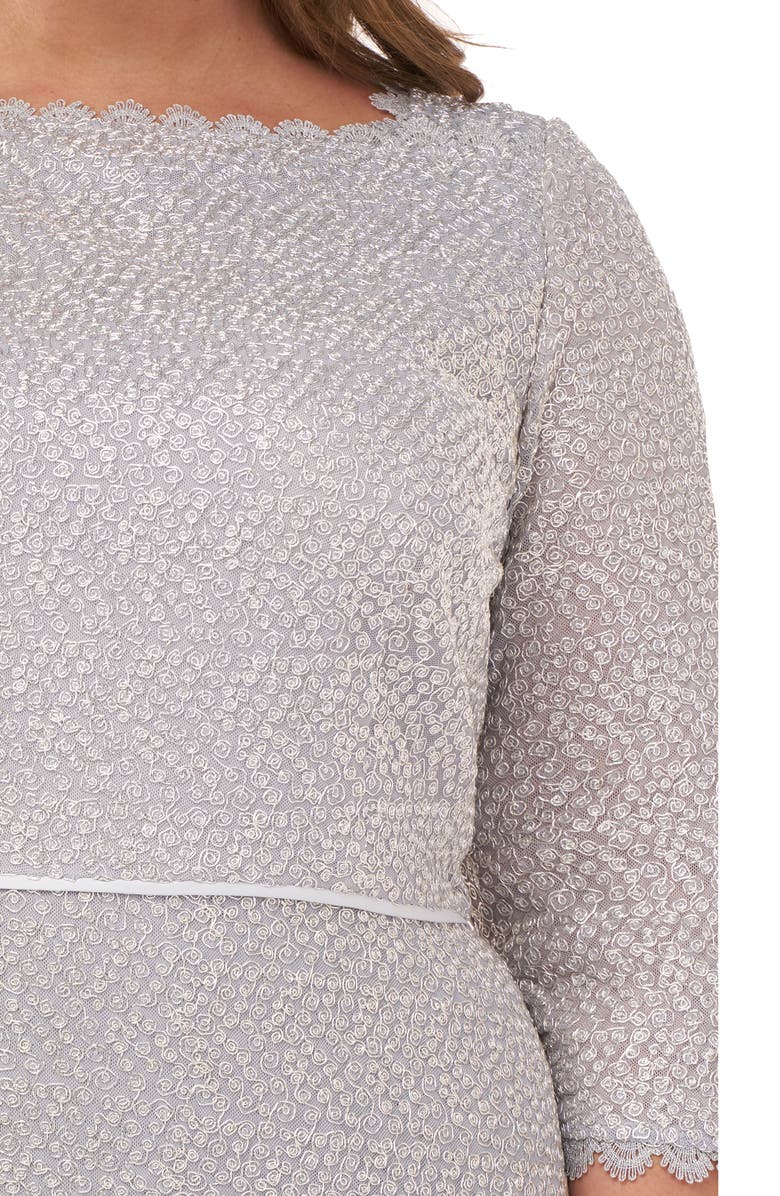 JS Collections Metallic Lace A-Line Gown, Alternate, color, 