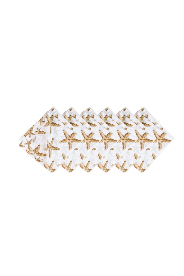 Sandbridge Stars Napkin Set of 6, Alternate, color, White