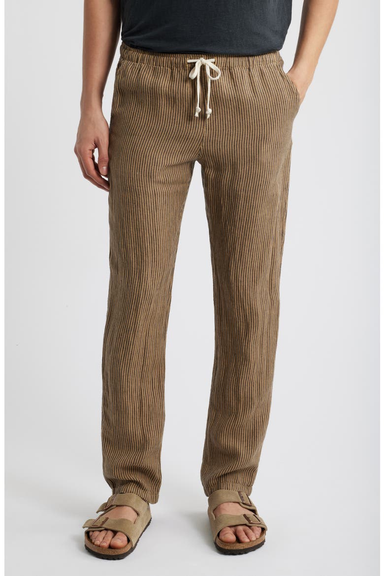 Bo Linen Drawstring Pants, Main, color, OVERDYE CHAI
