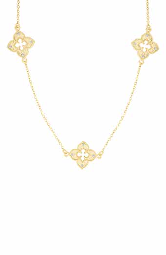 Adornia Clover Station Necklace