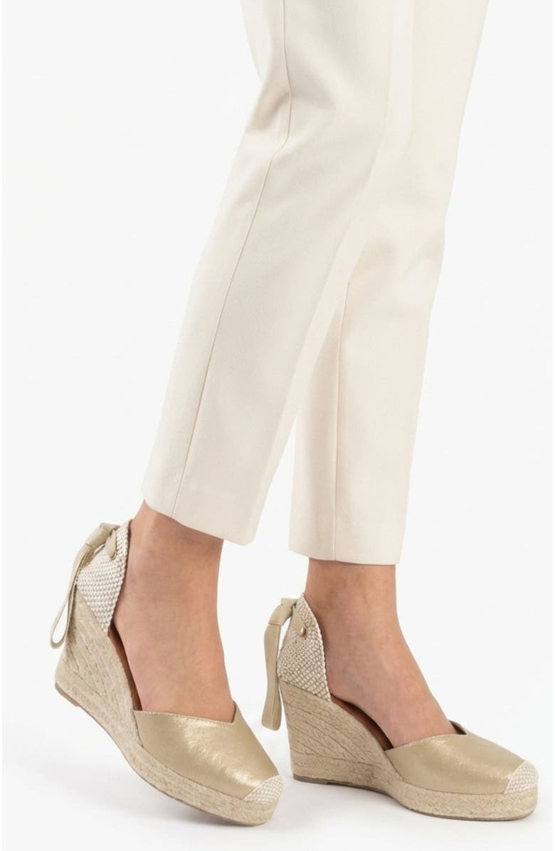 Menina Step Jimena High-Lace Espadrille, Alternate, color, Gold