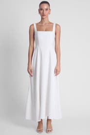 LEAU Serenity Square Neck Corset Midi Dress