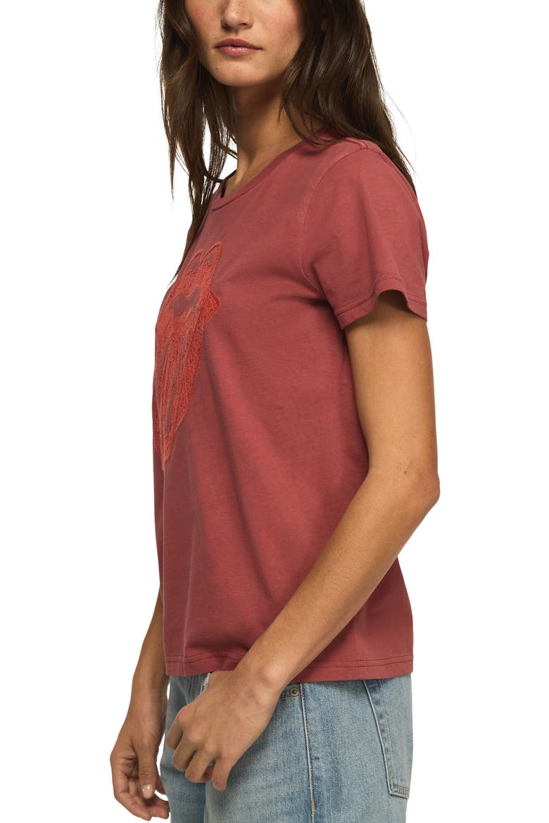 Rolling Stones Lace Graphic Cotton T-Shirt, Alternate, color, KETCHUP