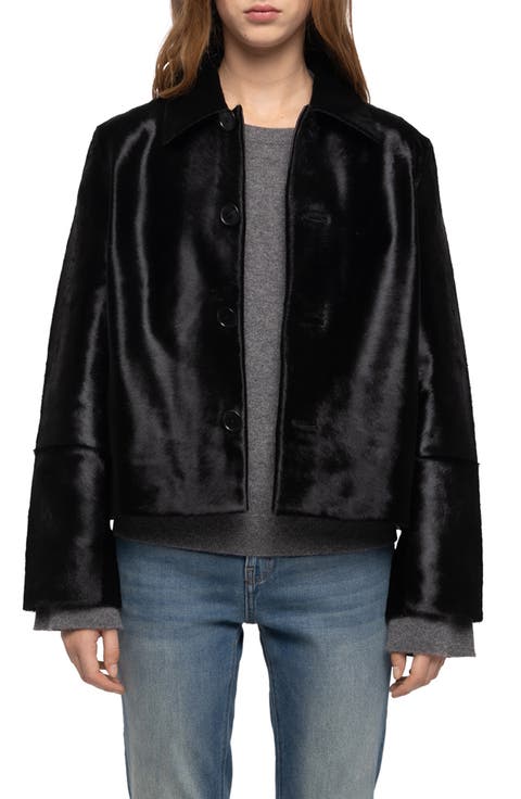 Lessa Genuine Calf Hair Jacket