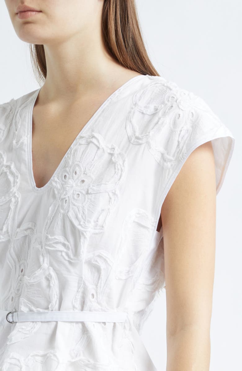 3.1 Phillip Lim 3D Floral Embroidered Top, Alternate, color, White