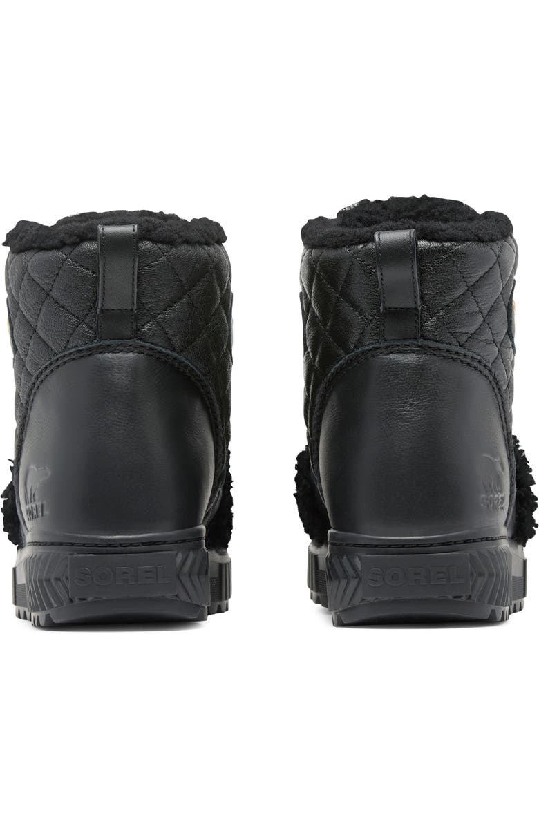 SOREL One Ave<sup>™</sup> Alpine Genuine Shearling Trim Waterproof Boot, Alternate, color, Black/ Sea Salt