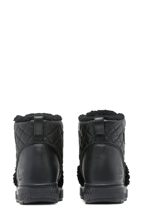 Sorel One Ave™ Alpine Genuine Shearling Trim Waterproof Boot In Black