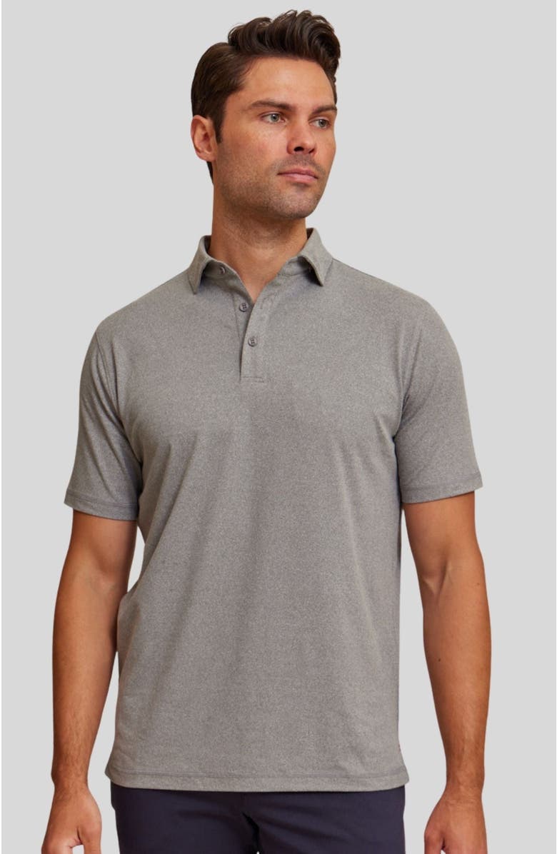 Rye 51 The Voyager Short Sleeve Polo, Main, color, Light Grey Heather