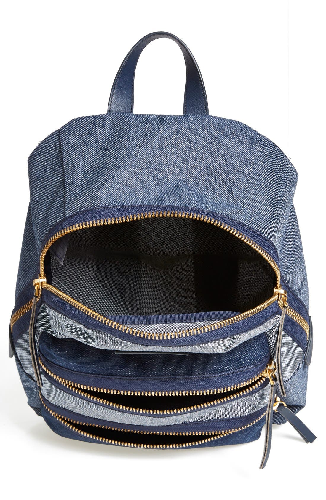 MARC BY MARC JACOBS 'Domo Arigato' Chambray Backpack, Alternate, color, TWILIGHT NAVY